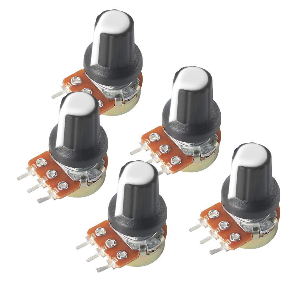 WH148 15mm B10K Short Handle Potentiometer Knob with Switch and Tripod