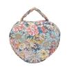 Cute Love Storage Bag Stylish Quilting Cotton Floral Pattern Makeup Bag with Handle Shredded Flower Cosmetic Organizer