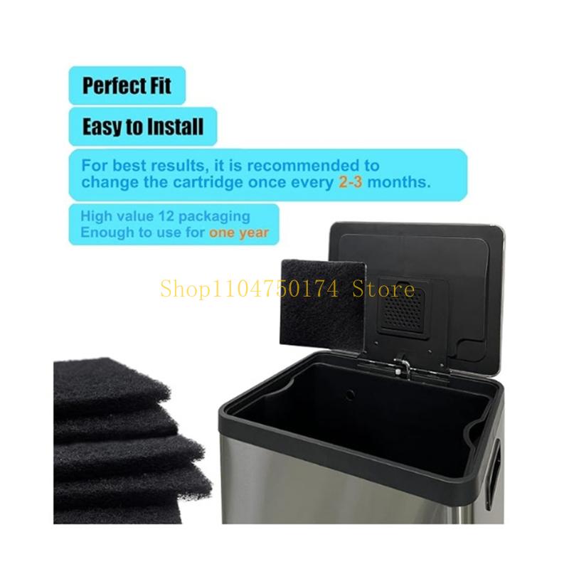 12Pcs Odor Absorbing Replacement Filters for Waste Basket Trash Can Deodorizer top sale,for Trash Can Eliminates Unpleasant Smel