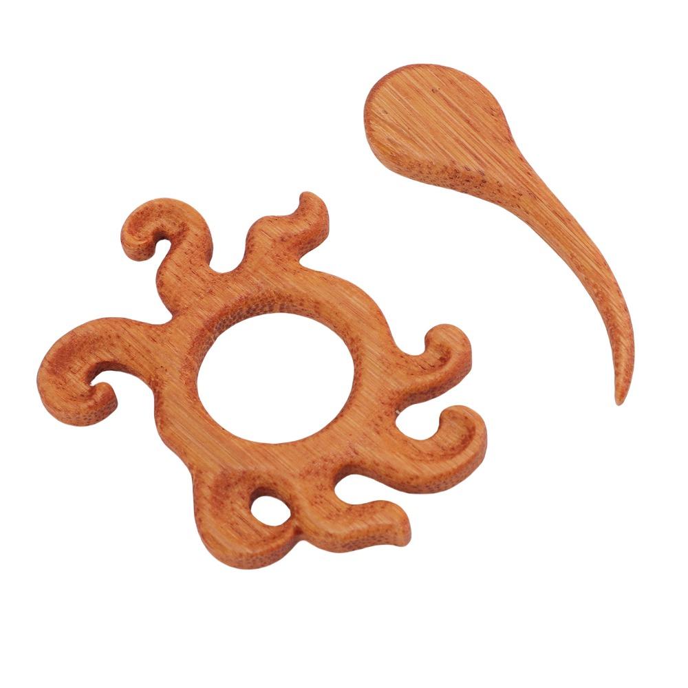2pcs Multifunctional Wooden Brooch Pin Handmade Brown Animal Brooch Pin For Sweaters