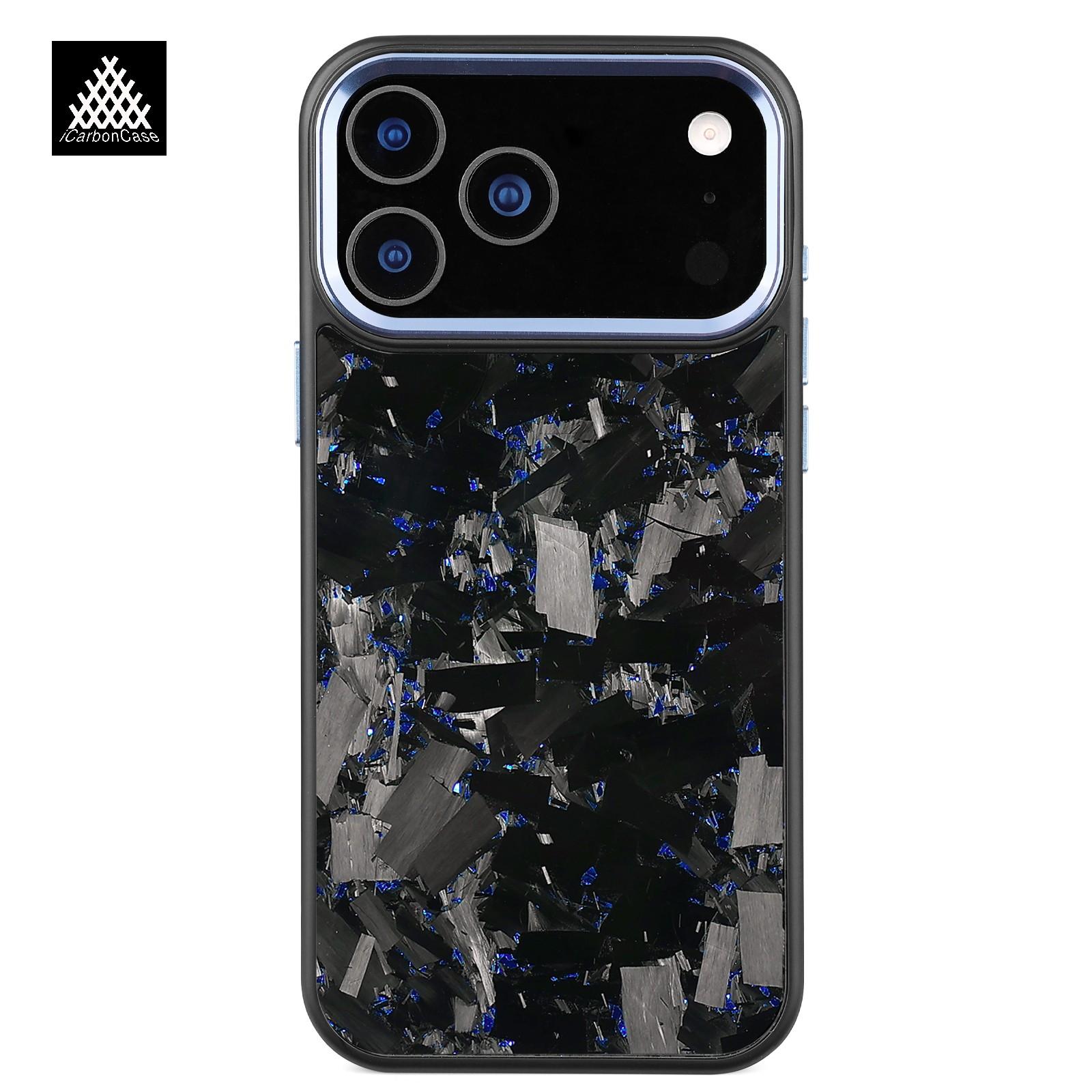 Etui z włókna węglowego kute na gorąco do iPhone 17 17Air 17Pro 17 Pro Max z Magsafe i Metalowymi Przyciskami / Osłoną Obiektywu Aparatu Odporne na Upadki Real carbon fiber&with MagSafe&iPhone 13 Pro
