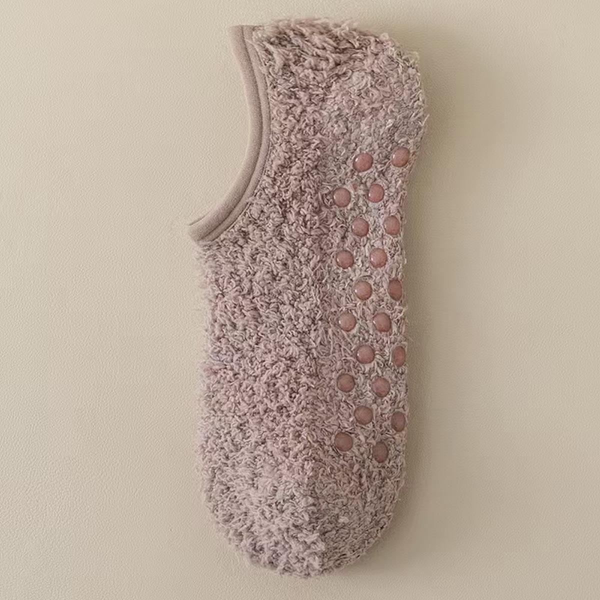 

10-1 Теплые и нескользящие носки для пола из кораллового флиса для мужчин и женщин, грелки для ног на зиму, грелки для ног и толстые бархатные домашние носки для сна 1 pairs хаки