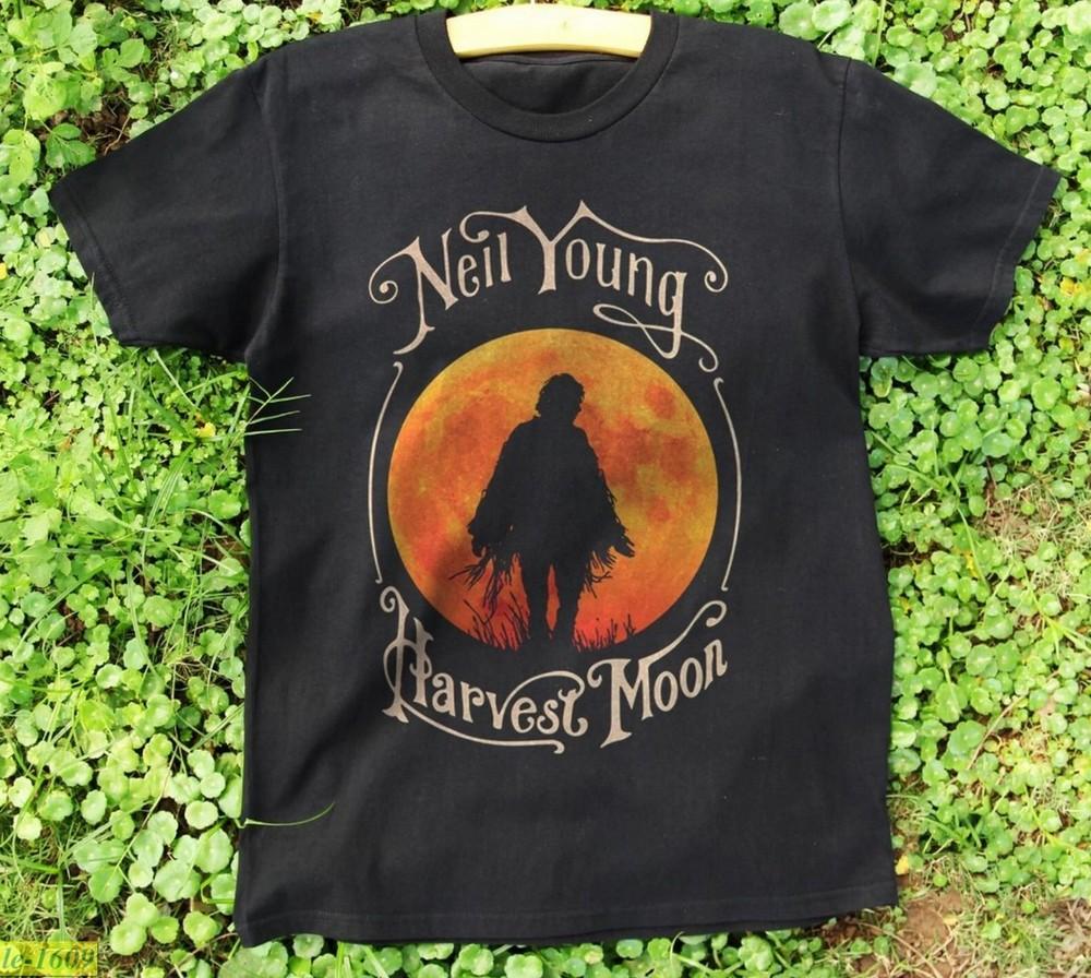 Neil Young Harvest Moon Black Unisex Tshirt Size S5XL Unisex T-Shirt XXXXL