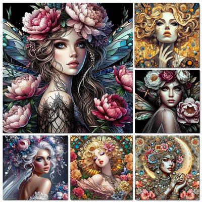 Pretty Woman Flowers Diy Diamond Painting New 2025 Diamond Mosaic Kits for Adults 5D Diamond Art Full Diamond Mosaic Home Decor