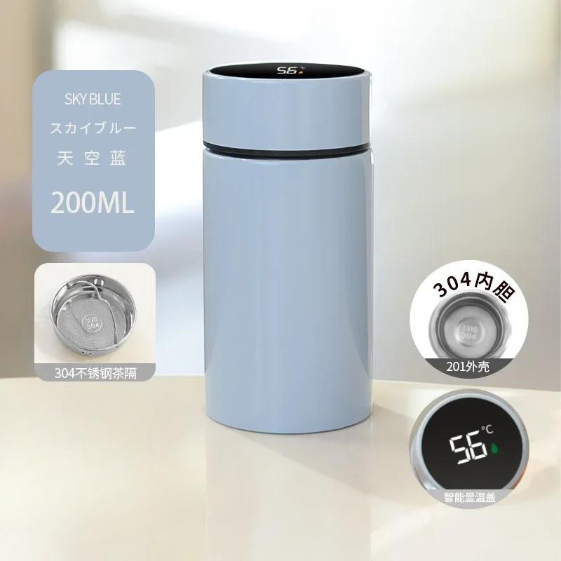 200 мл Умная термокружка с дисплеем Мини Карманная для Мужчин Студентов Офиса Термокружки Нержавеющая Сталь На Открытом Воздухе Отдых Портативная Термокружка 200ml