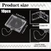 10 Sets Mini CD Keychain Album Case, Clear DVD Cover Bulk DVD Gemstone Keyring, Blank Mini Disc Pendant, Personalised DIY Backpack Hanging Decoration