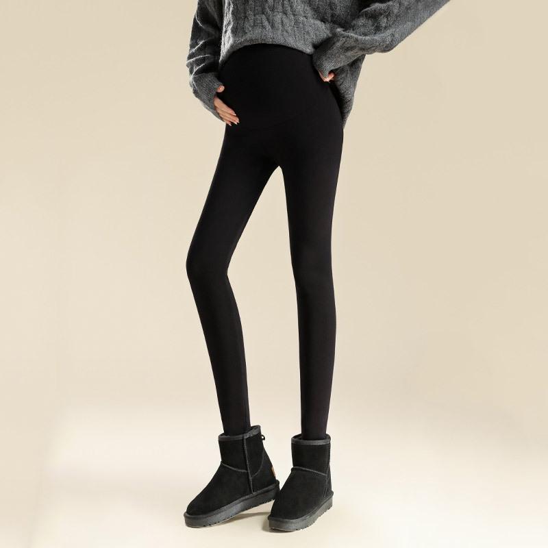 2025 New Style Velvet-Lined Maternity Leggings - Warm, No Belly Tightening 2XL (140-155 jin)