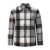 Fashion Women's  Casual Loose Grinding Wool Plush Plaid Long-sleeved Shirt Jacket