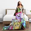 G-Gabby’s Dollhouseds Plush  Warm Soft Blanket  Children Plush Throw Blanket Print Couch Chair Flannel Bedspread Sofa Bed Cover