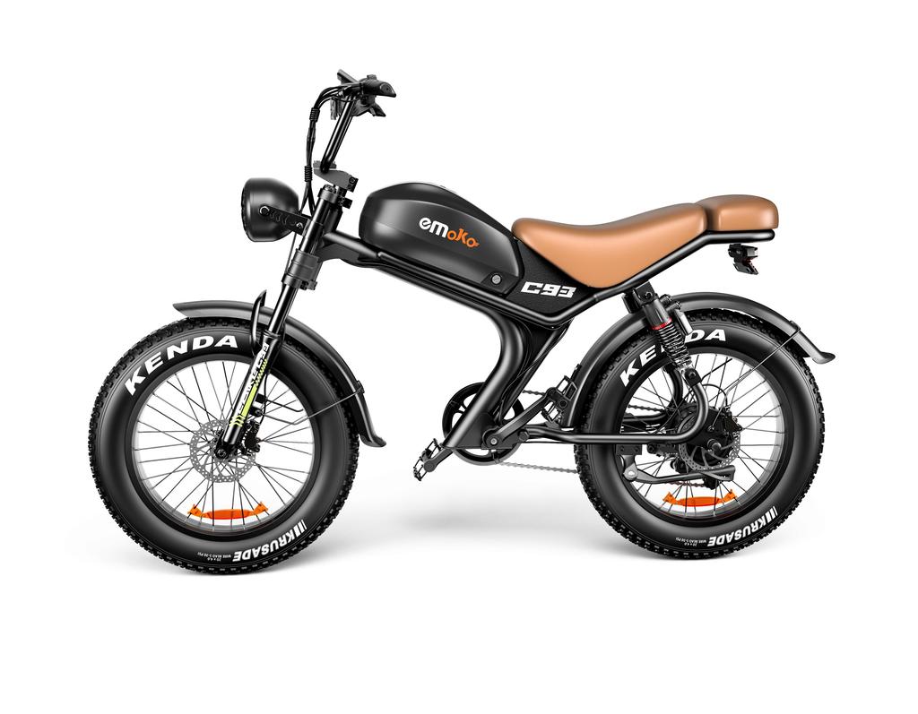 Emoko C93 48V Rychlé E-kolo mopedového stylu Tlusté pneumatiky 1000W motor pro dospělé