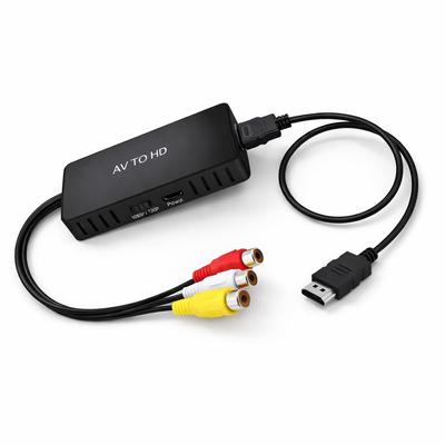 Pkouocry RCA To HDMI AV Composite To HDMI Compatible with and Older Game AV To HDMI Converter Converter, Adapter, AV2HDMI, 3-Color Connector,