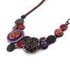 NOA [J2169] - Collier Créateur 'Safari' marron violet