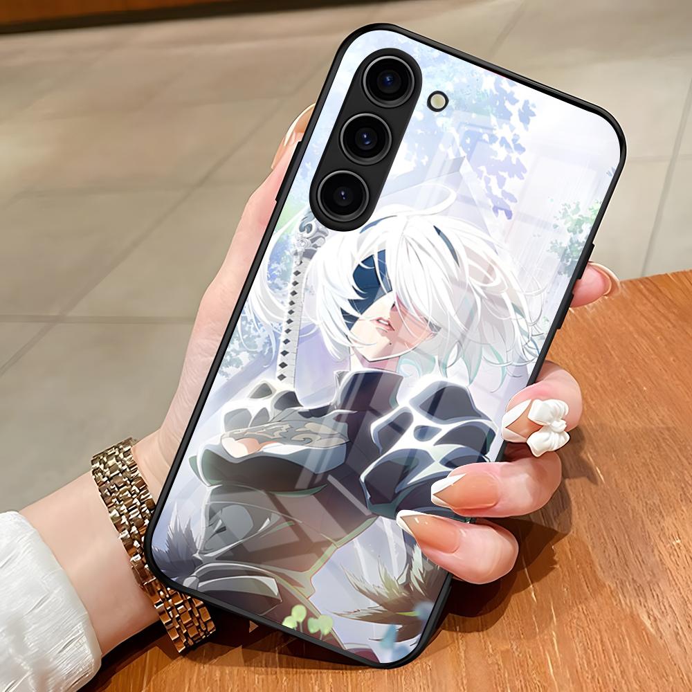Nier Automata Game Phone Case For Samsung S26 S25 Edge Ultra S23 S22 S21 S20 Ultra Plus S24 Fe A54 A53 A25 Glass Cover