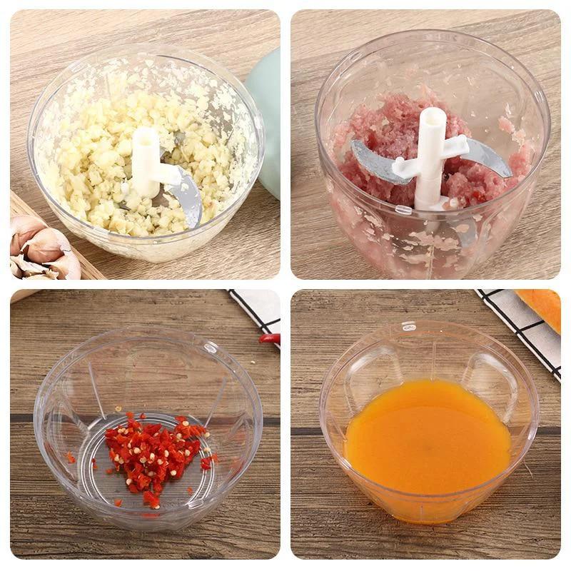 500/900ML Design Manual Meat Mincer Garlic Chopper Rotate Garlic Press Crusher Vegetable Onion Cutter Kitchen Cooking Accessorie