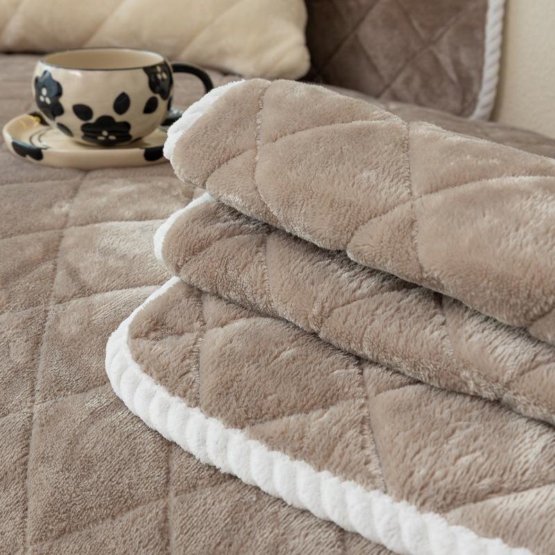 Autumn And Winter Sofa Cover Fabric New Fixed Anti Slip Sofa Cushion Cover Skin Friendly Soft One-Piece Laying Simple Style