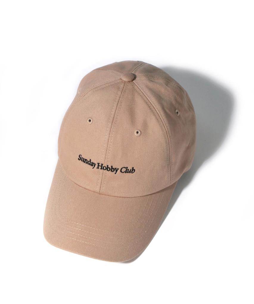 SUNDAY HOBBY CLUB 22Ss Signature Logo Curve Cap - Beige