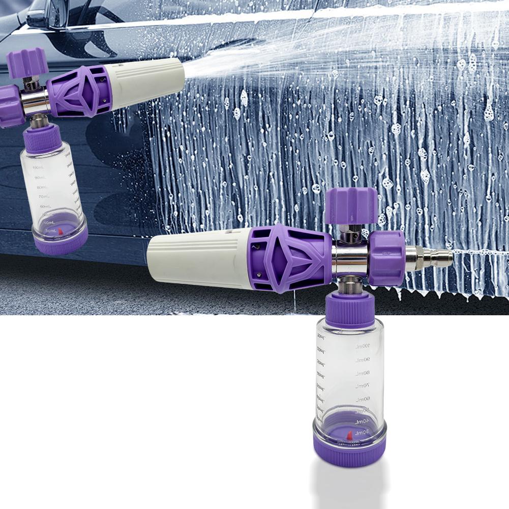 100ml Soap Foam Spray Bottle Adjustable Foam Spray Pot 1/4 Inch Quick-Connect Liquid Foam Sprayer for Cleaning Cars SUVs