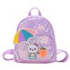 Adorable Kids Backpack With Rabbit Animal Illustration And Adjustable Shoulder Straps