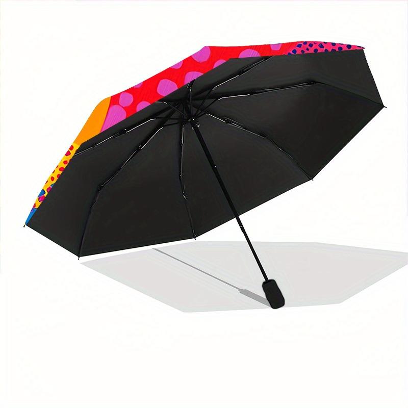 1pc Colorful Dots Pattern Automatic Open, Sturdy Iron Frame, Compact Folding Design, All-Season Portable Umbrella for Women & Men Yy250801115