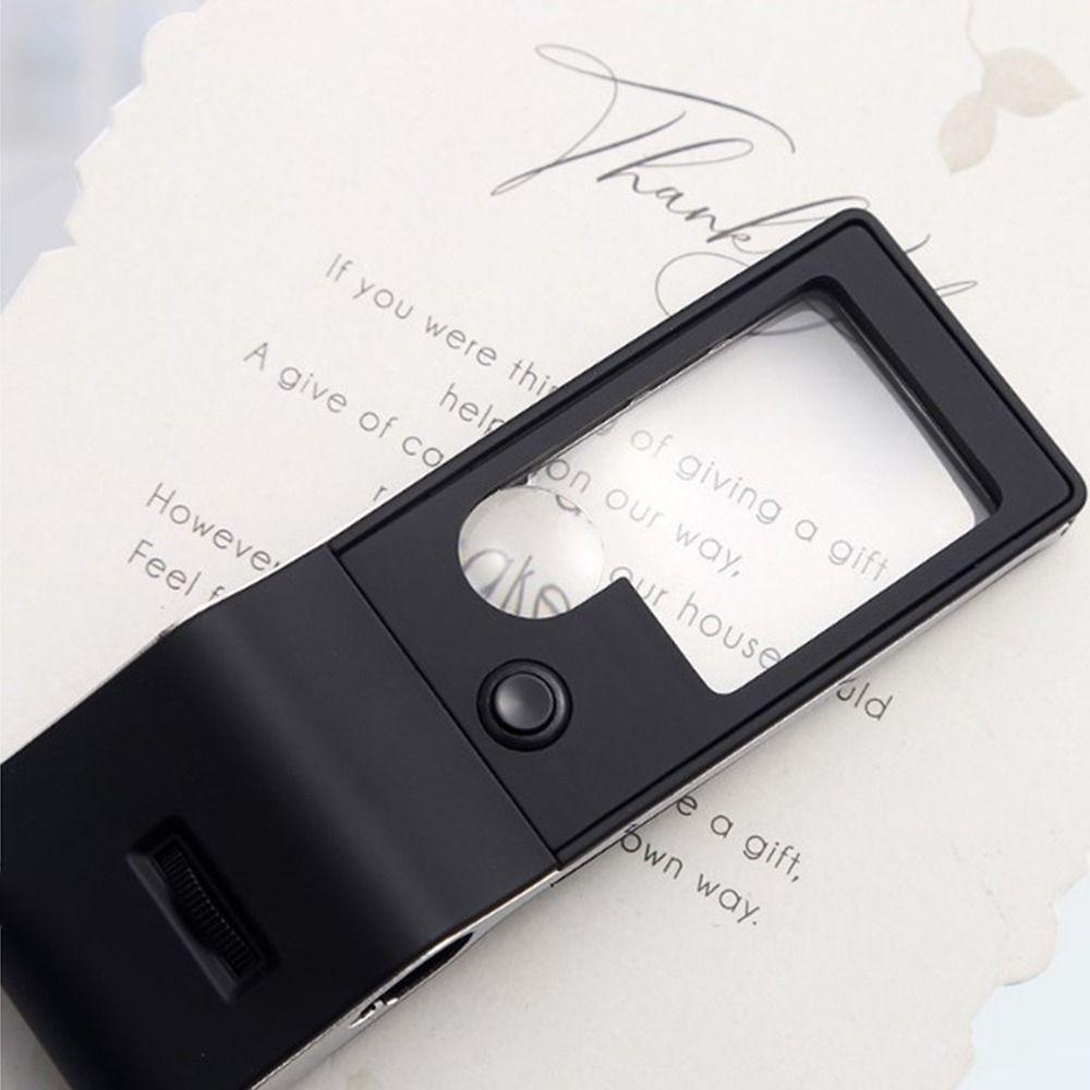 Handheld 3X Magnifying Glass Battery Powered Reading Magnifier  Optical Instruments