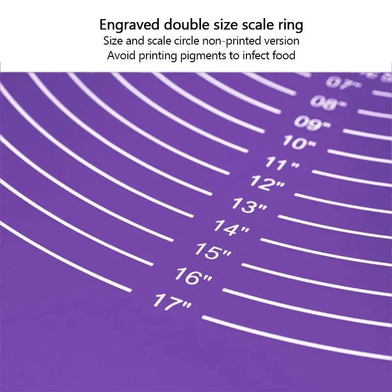 Pastry Pad, Non Stick Silicone Baking Square Pad, Pie Biscuit Easy to Clean, Kitchen Baking Table Pad, Cutting Boar