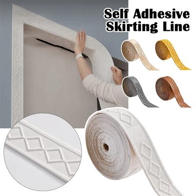 9.2M Ligne de Plinthe Murale 3D Bordure Auto-Adhésive Imperméable Papier Peint Autocollant Mural pour Salon Décoration Intérieure