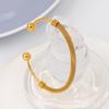 Elegant High-End Stainless Steel Round Head Mesh Bangle Bracelet