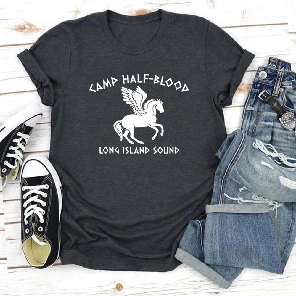 Camp Half Blood T Shirts Percy Jackson Tshirts Unisex Short Sleeve Graphic Tees Vintage ONeck Tshirt Unisex Women Magical Gifts