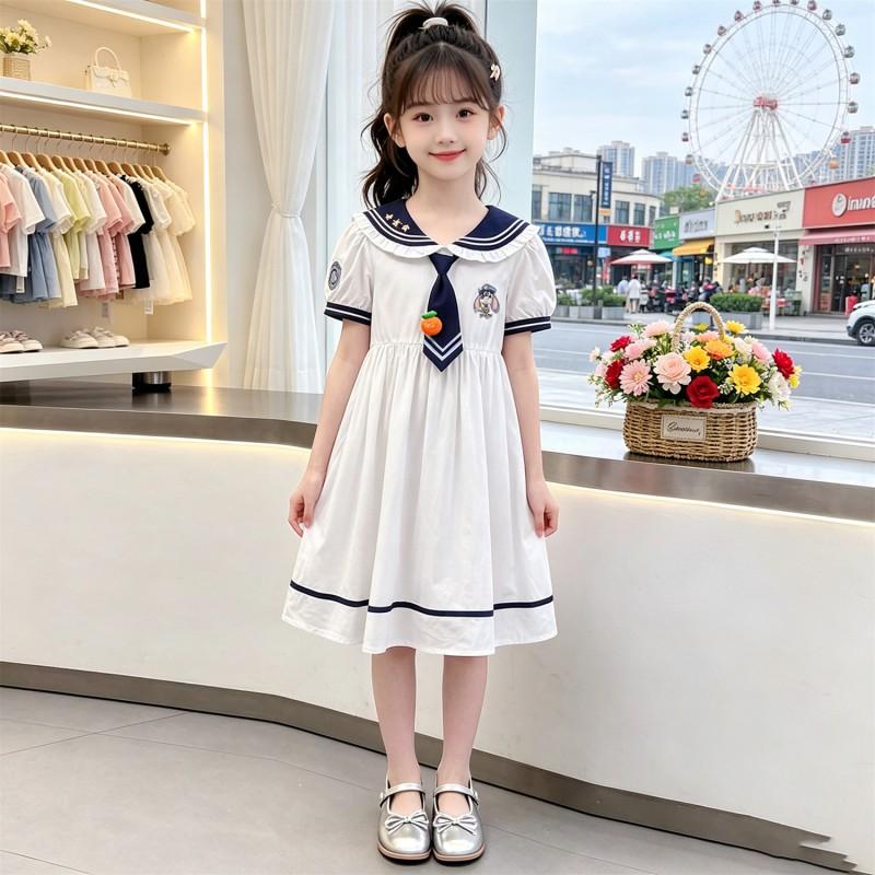 Girls Short Sleeve Dress Princess Style JoomGirls Over 4 Y.o. DressesGirls Cartoon