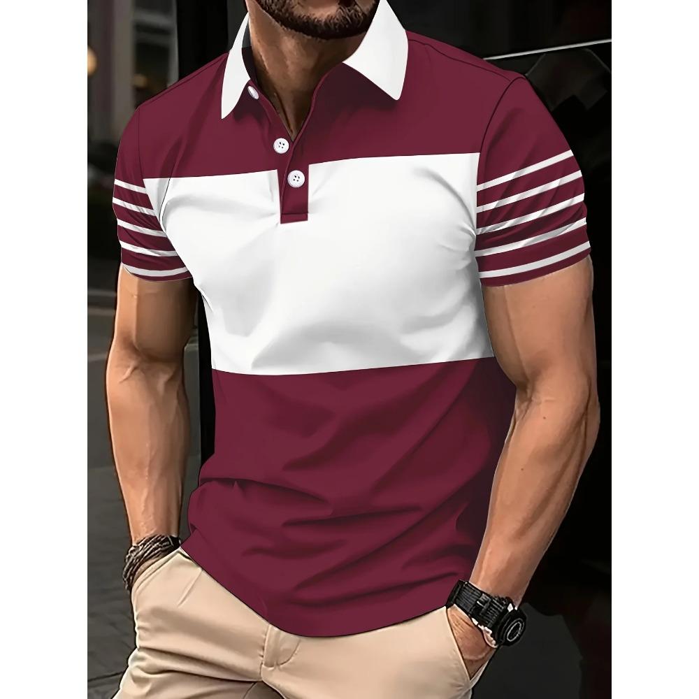Contesting Color The 2025 Summer New Men's POLO Shirt Casual Fashionable and Breathable 3D Printed Men's T-shirt
