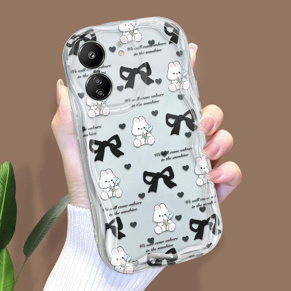 

Милый мультяшный узор, кремовая текстура, мягкий силиконовый чехол с волнистыми краями, чехол для телефона Xiaomi Redmi Redmi Note 11 Pro+ 5G прозрачный