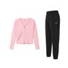High Street Solid Color V-Neck Zipper Long Sleeve Relaxed Pants Sports Suit Women Suits BV4090-010+HF1133-631