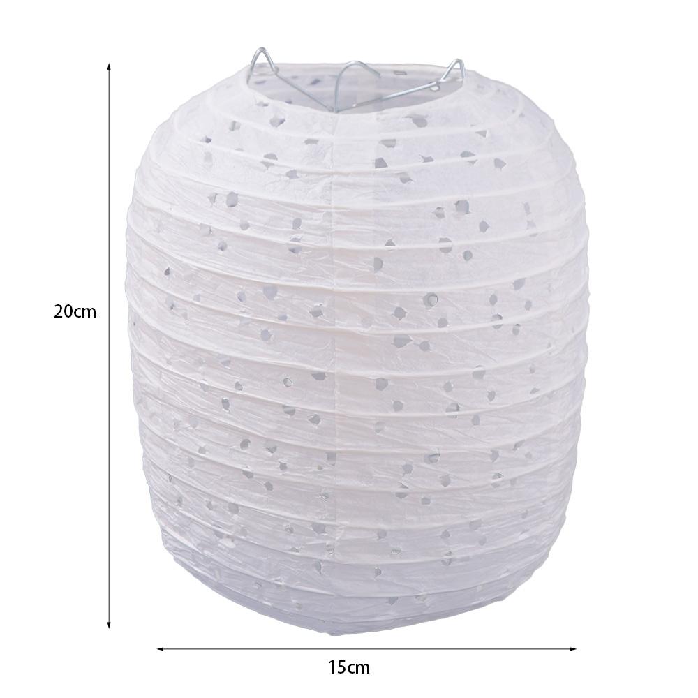 Cylindrical Hanging Lampion Colored Hollow Lantern Paper Lantern  Mid-autumn