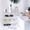 Japanese-Style Makeup & Skincare Organizer: Dustproof Desk Rack with Lipstick Holder