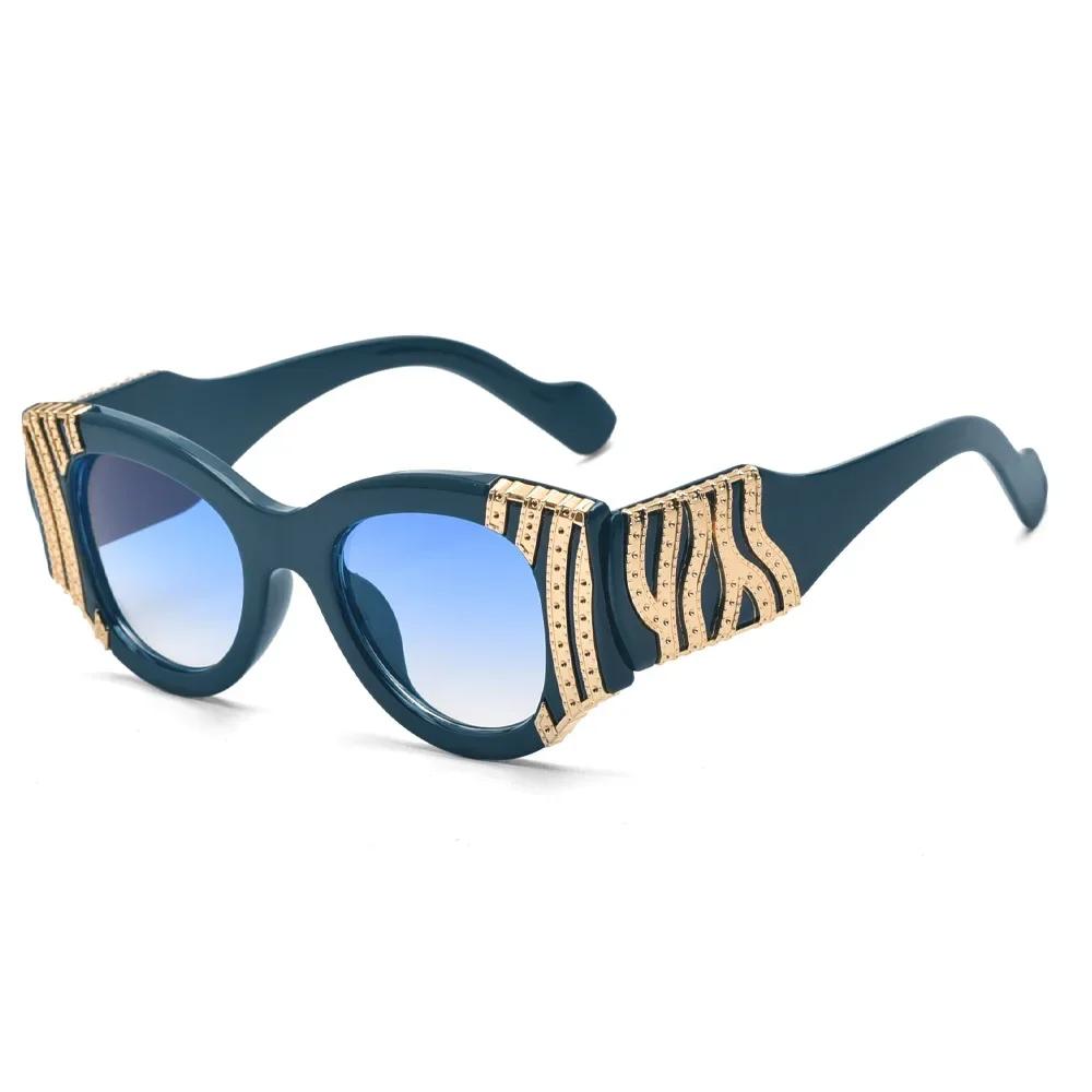 Big Frame Cat Eye Sunglasses Women Vintage Trendy Punk Oversized Luxury Designer Shades Sexy Ladies Fashion