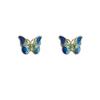 IF ME Fashion Resin   Earrings Set Checkerboard Heart Crystal Butterfly  Earring Women Jewelry Accessories
