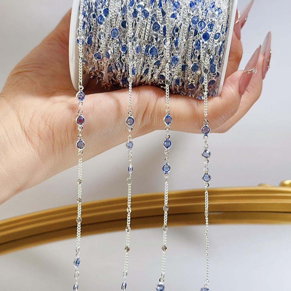 Antiquity Style Jewelry Making Chain 10 Meter Length Rhinestone Charm Pendant  For Girls