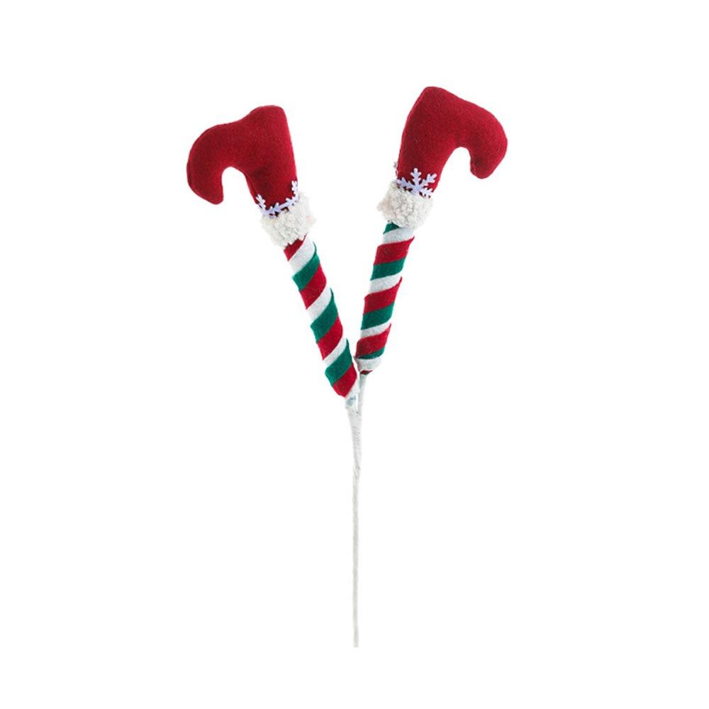 38cm Christmas Elf Legs Pendants Funny Xmas Tree Ornaments  New Year Decoration