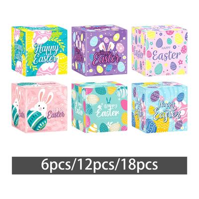 Easter Treat Bags Gift Boxes Cartoon Party Supplies Easter Paper Box Set Easter Goody Bags Easter Bunny Candy Boxes for Adults
