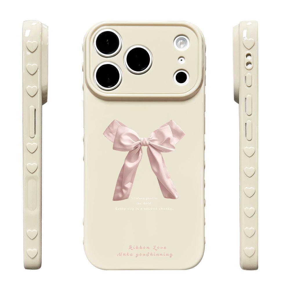 Three-dimensional Bow Is Suitable for Creative iPhone16PRO Anti-drop New 15/17 Mobile Phone Case Apple 16/17PM