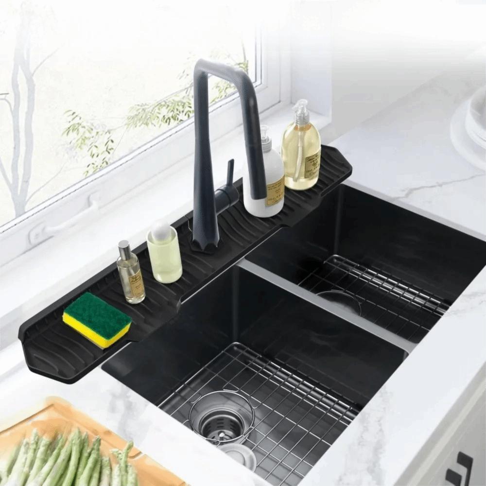 Anti-Splash Kitchen Silicone Faucet Mat Foldable Faucet Drain Pad Sink Faucet Mat  Washbasin