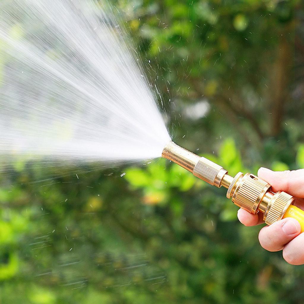 Spray Gun Hose Nozzle for Car Washing Gardening Replacement Adjustable Brass Nozzle Heavy Duty High Pressure Jet Nozzles