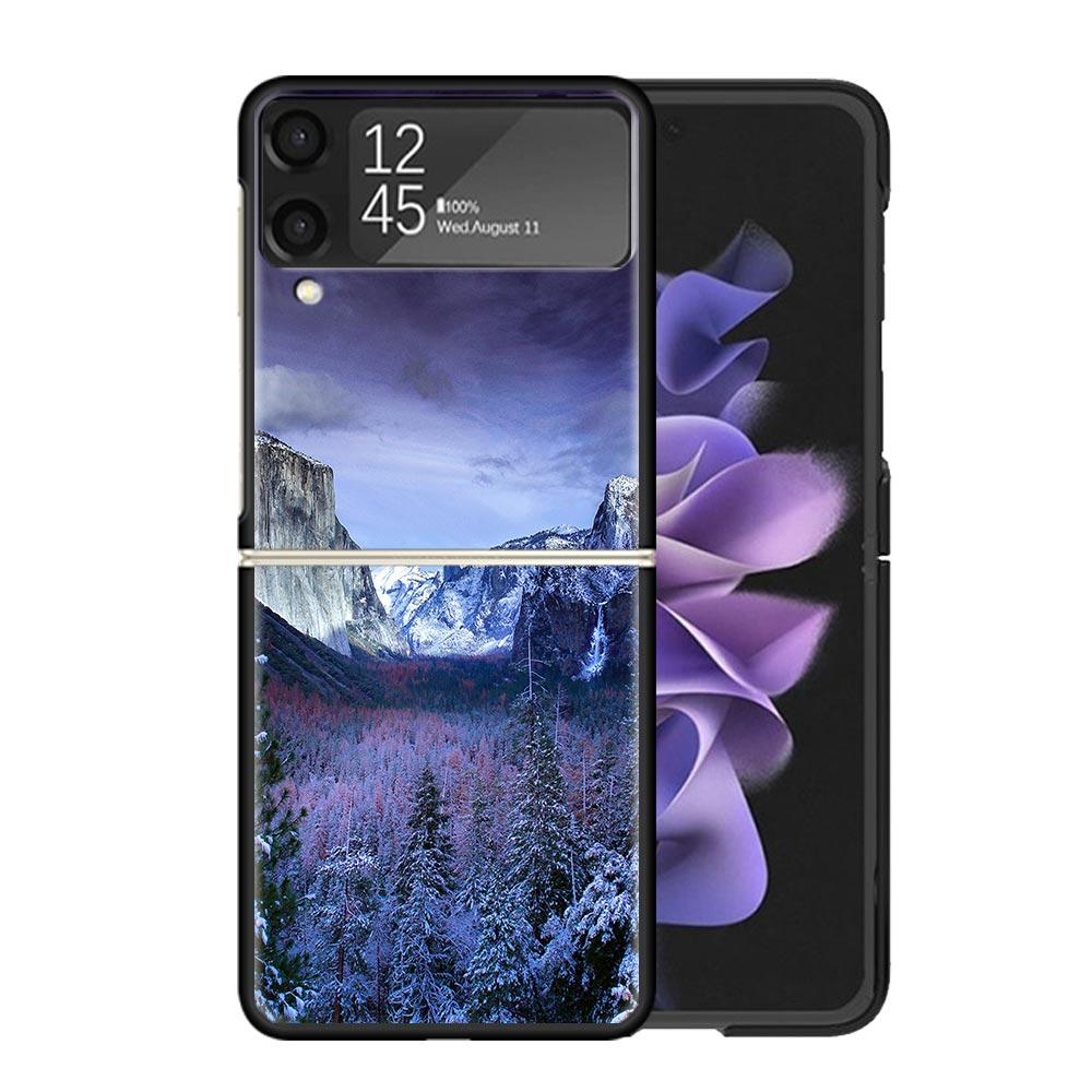 Mountain Peak Forest Cases For Samsung Galaxy Z Flip 4 5 6 7 3 Z Flip7 Flip6 Flip4 Flip5 Flip3 5G Hard Shockproof Fundas Cover G
