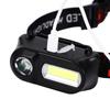 Multifunktions-USB-Anschluss wiederaufladbare Stirnlampe Cob Outdoor Notfall Stirnlampe