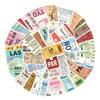 40Pcs Retro Traveling Boarding Check Graffiti Stickers Boarding Pass Sticker Luggage Suitcase Laptop Decals