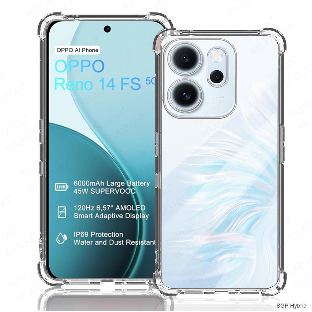 

Clear Silicone Shockproof Cover Coque For OPPO Reno14 F Case Lens Protection Shell OPPOReno14 FS Reno 14 Pro 14F 14Pro 14FS 5G 14F прозорий