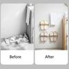 Waterproof Transparent Strong Load Bearing Space-saving Slippers Rack Wall Mounted Punch-free Drain Shoes Shelf Washroom Supplies