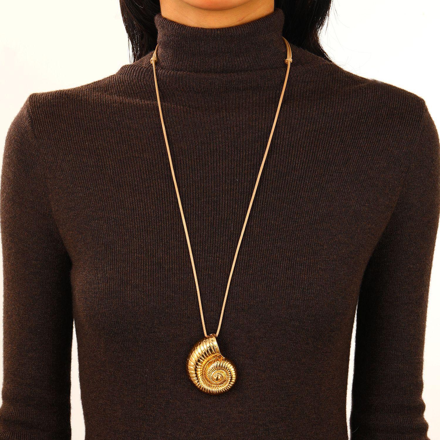 

Минималистичное ожерелье в стиле ретро с подвеской в виде морской звезды и раковины с длинным свитером 1 pcs