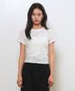 GENERALIDEA Floral Sheer Short Sleeve T-Shirt [White] / Gf2Lts508