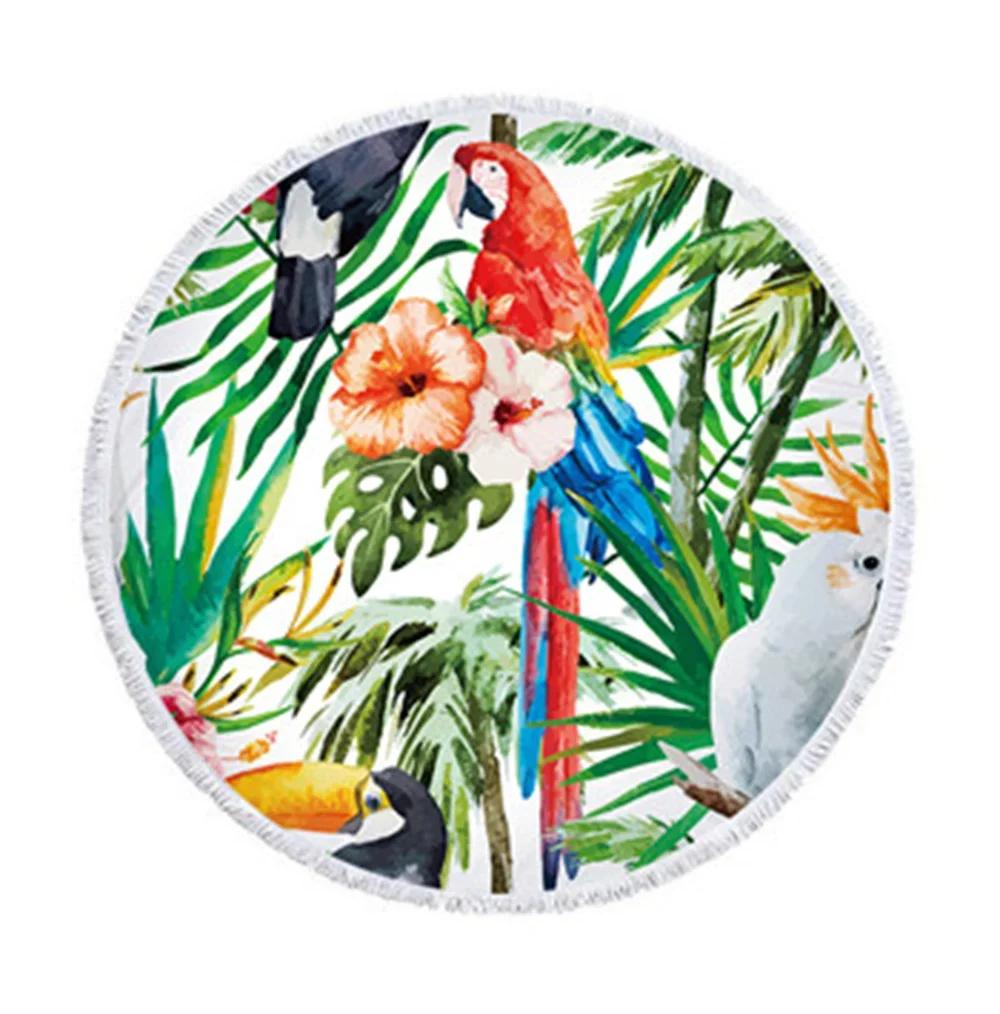 Carton Pineapple Round Beach Towel Tassel Bohemian Flamingo Large Blanket Picnic Yoga Mat travel Boho Tablecloth Beach towel